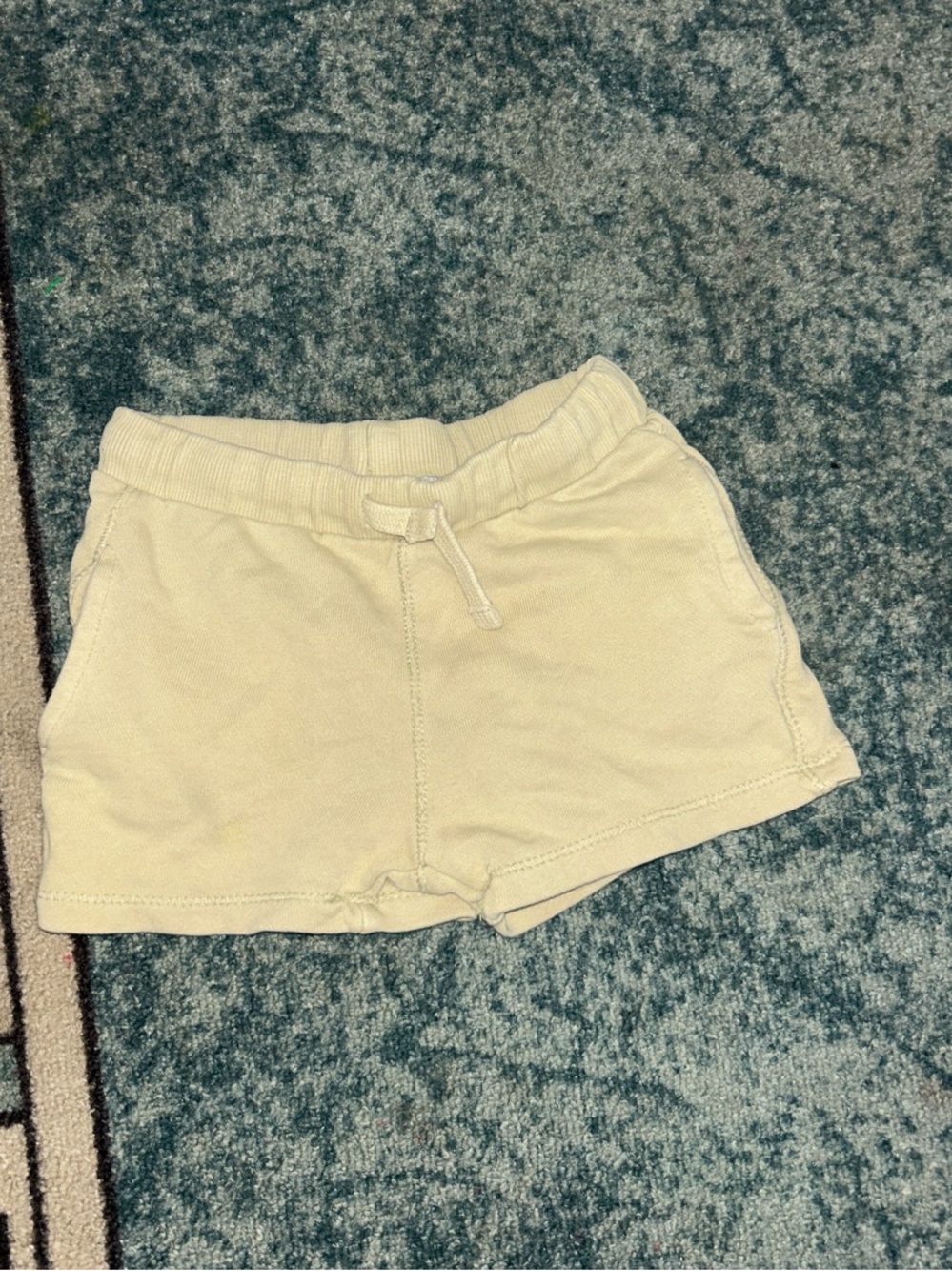 Zara Kids Cream Pull-Tie Cotton Shorts